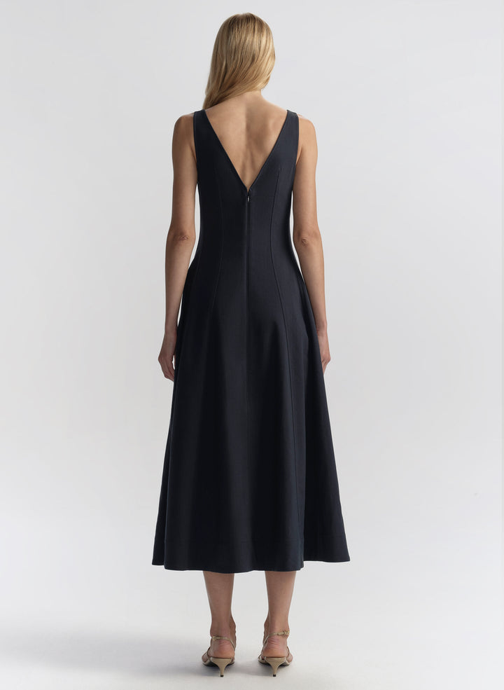 Clara Stretch Cotton Midi Dress