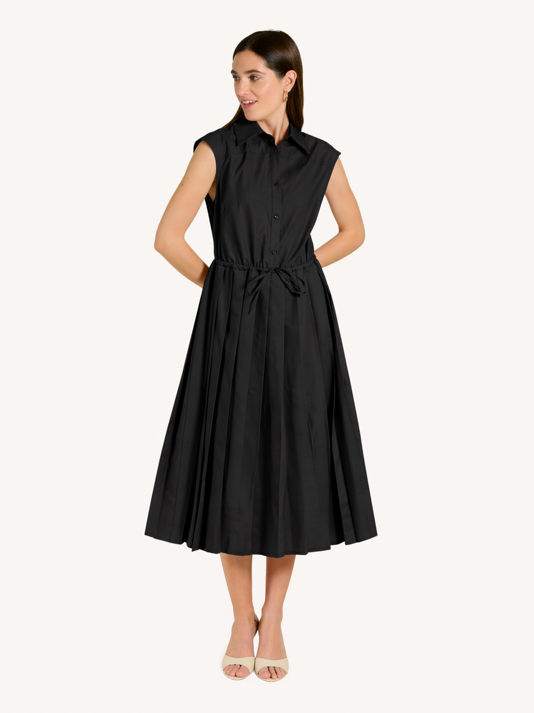 Sleeveless Pleat Dress