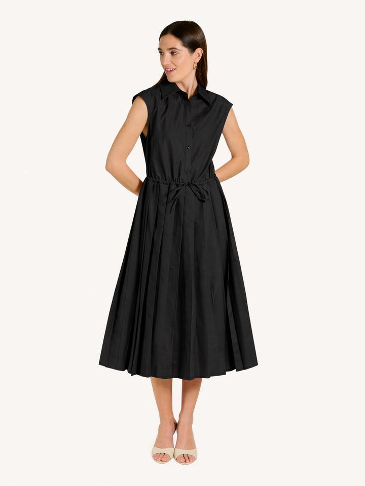 Sleeveless Pleat Dress