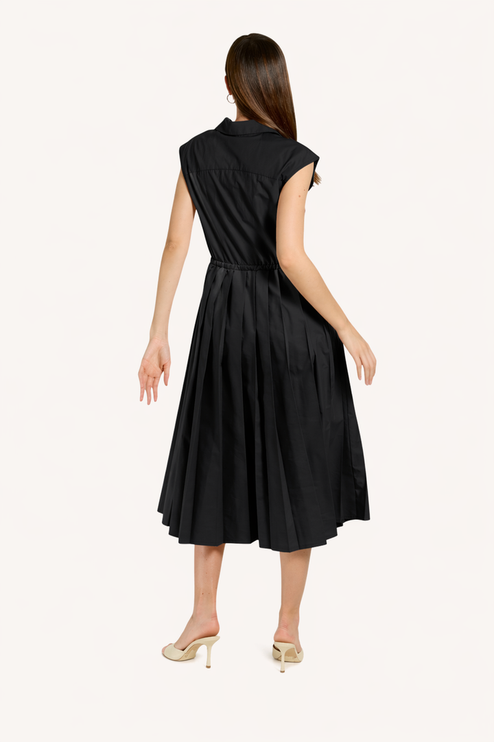 Sleeveless Pleat Dress