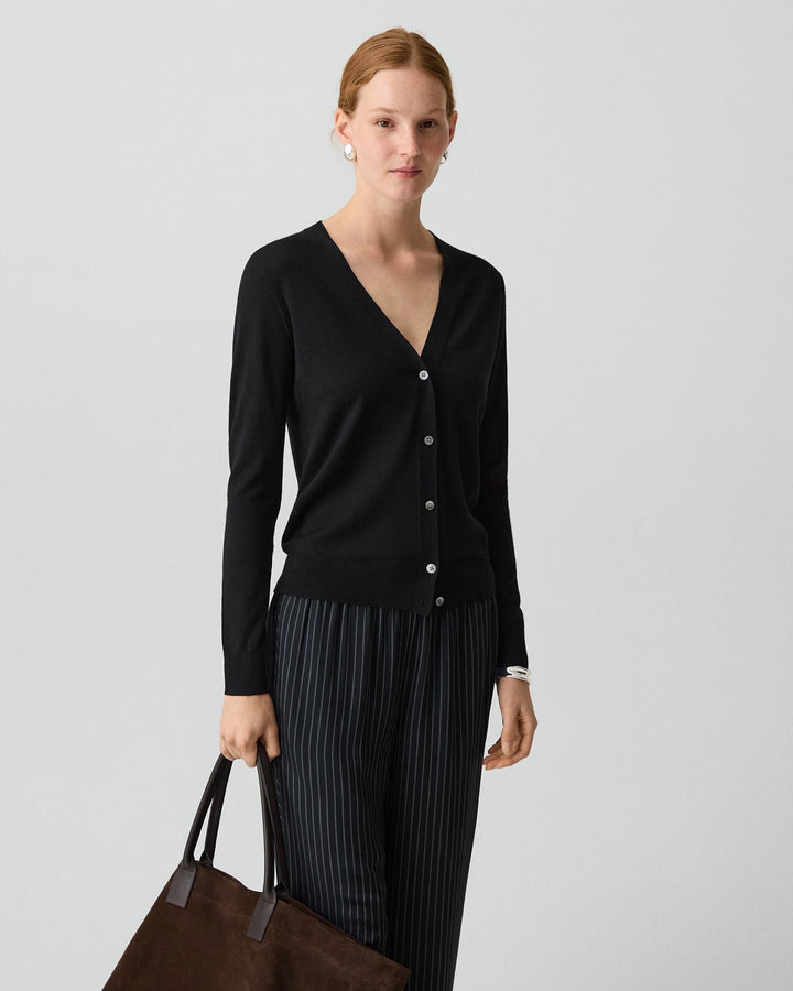 V-Neck Cardigan in Regal Wool