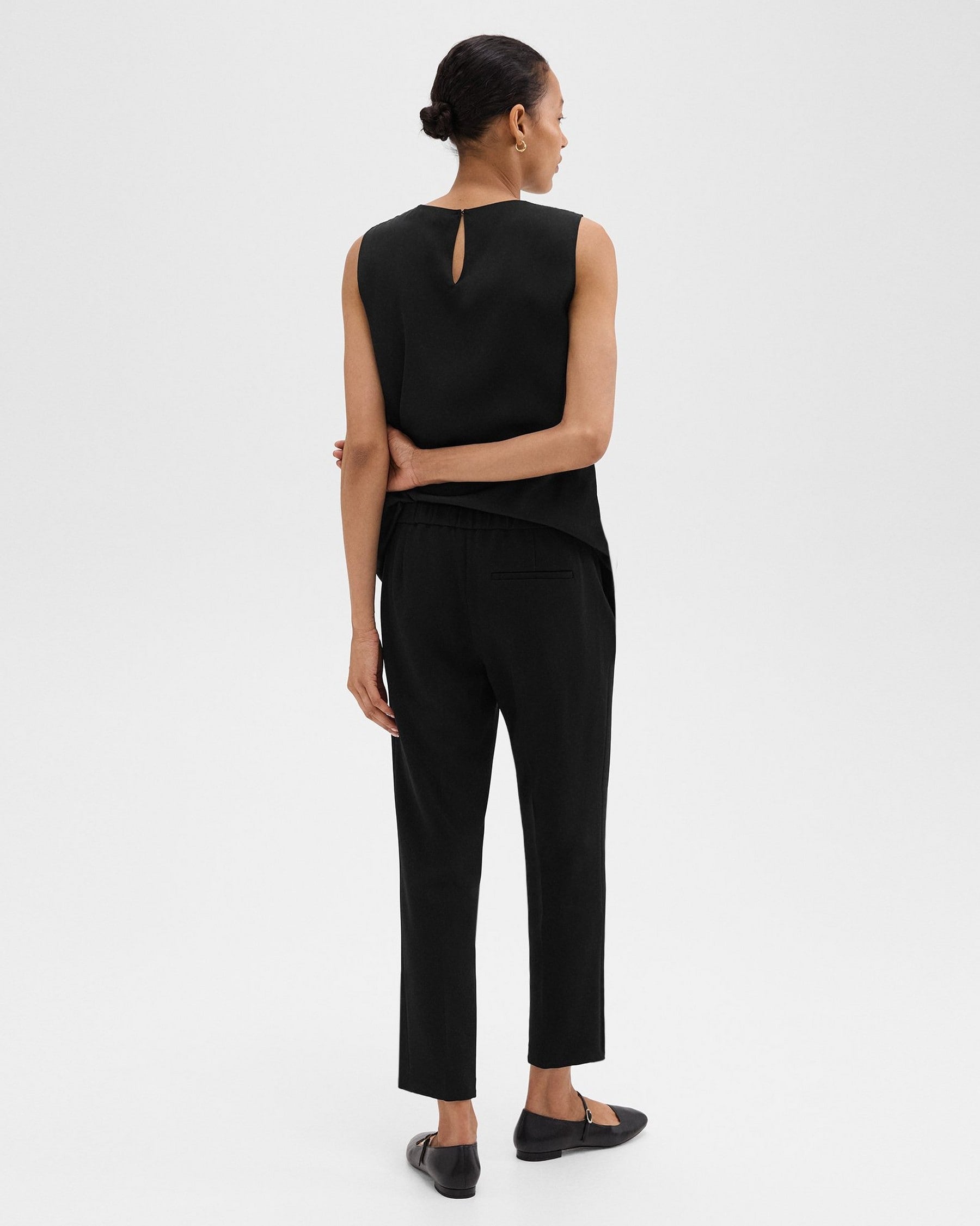 Treeca Pull-On Pant in Admiral Crepe – LIANA NYC