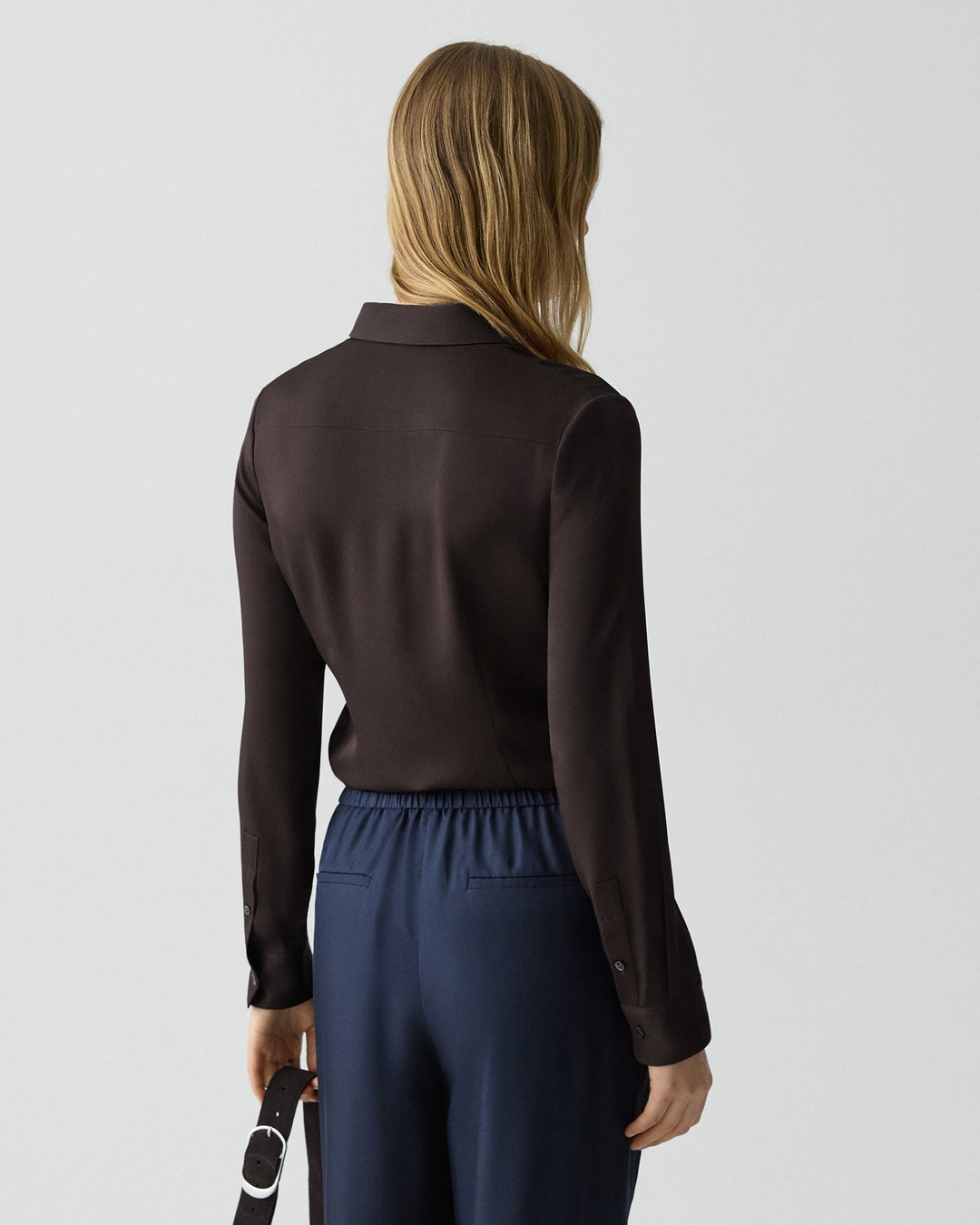 Fitted Shirt in Silk Georgette