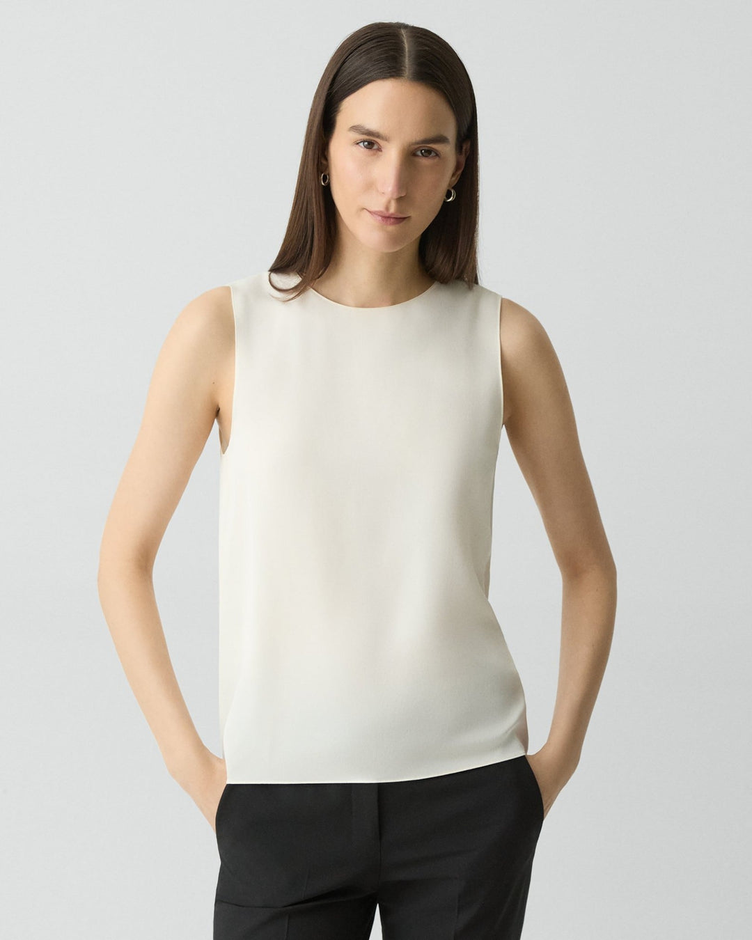 Shell Top in Silk Georgette