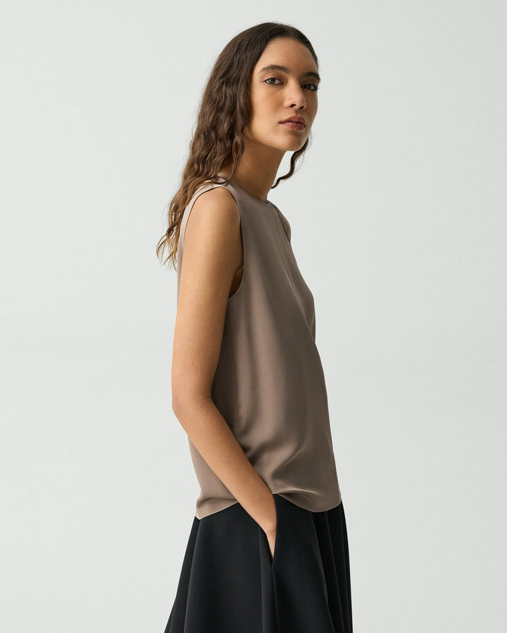 Shell Top in Silk Georgette