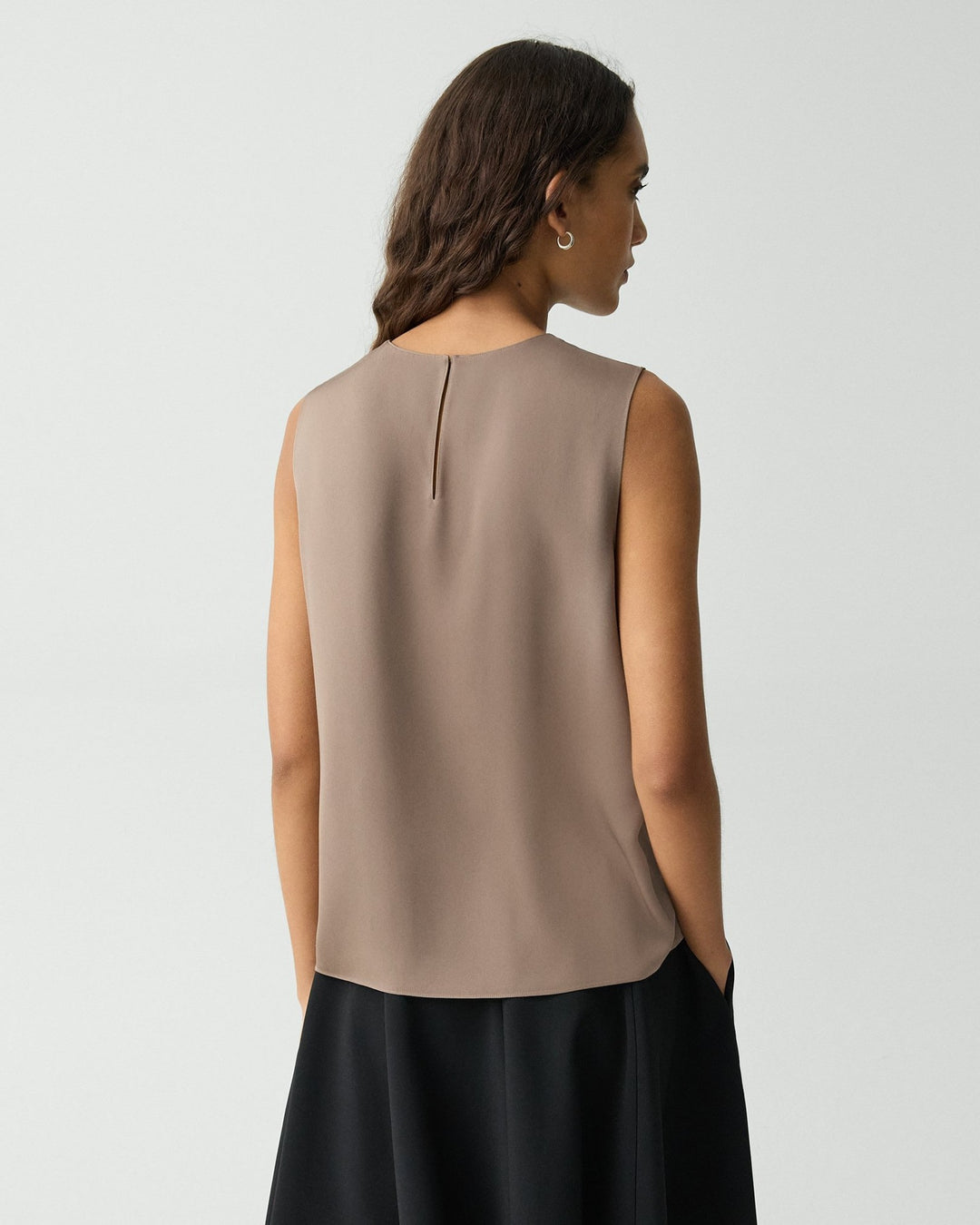 Shell Top in Silk Georgette