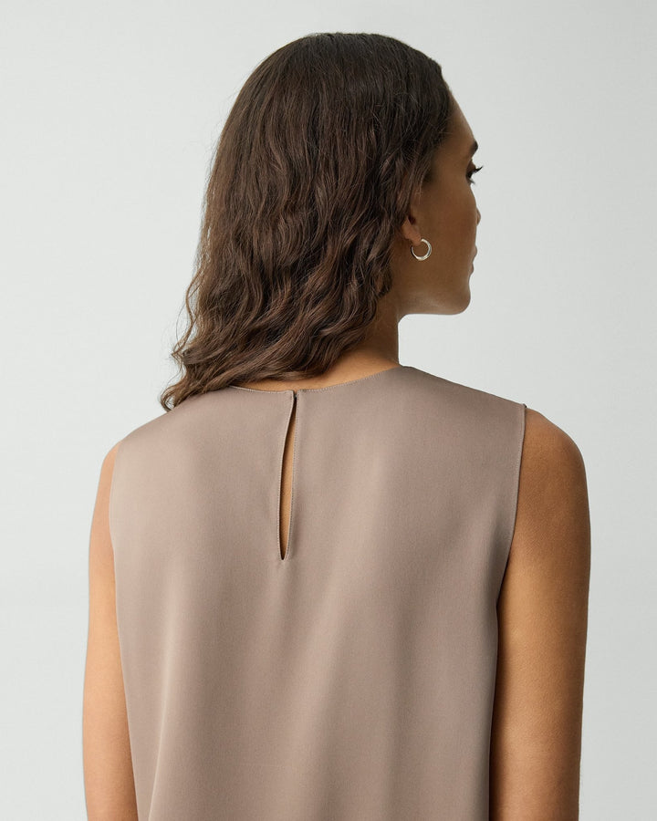 Shell Top in Silk Georgette