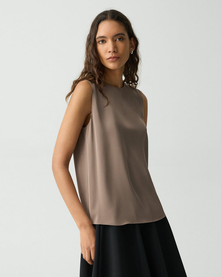 Shell Top in Silk Georgette