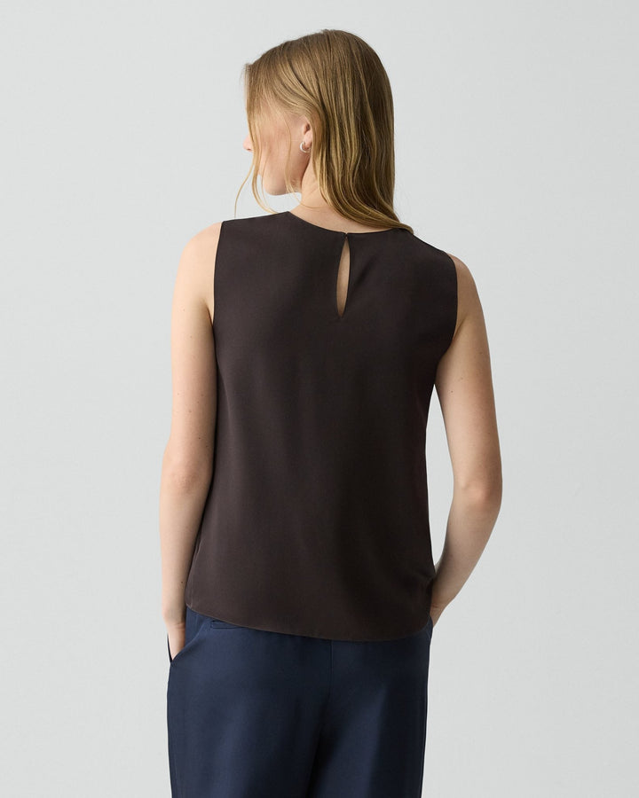 Shell Top in Silk Georgette