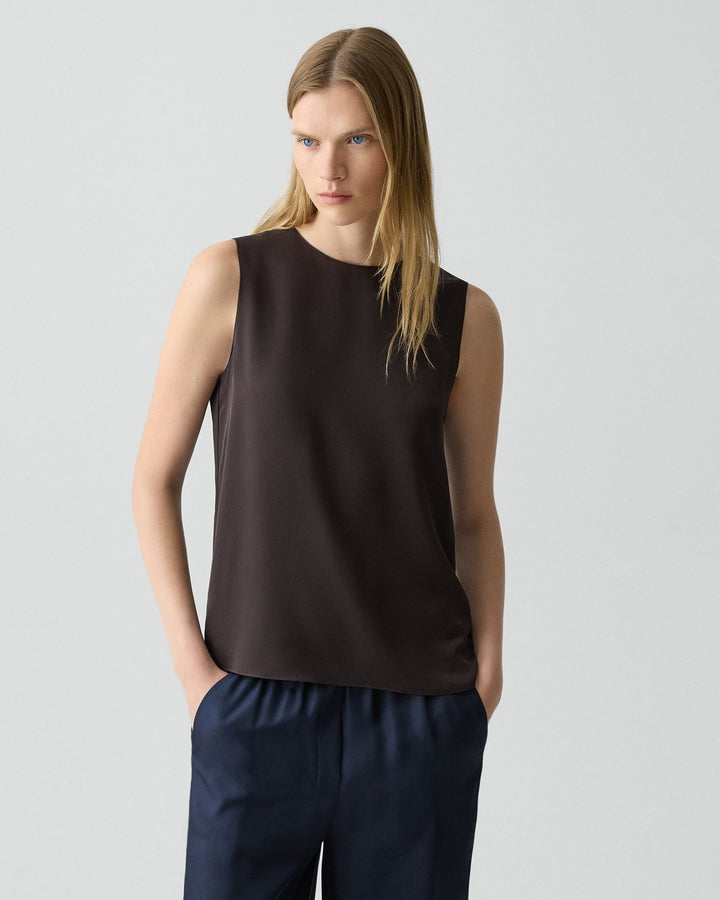 Shell Top in Silk Georgette
