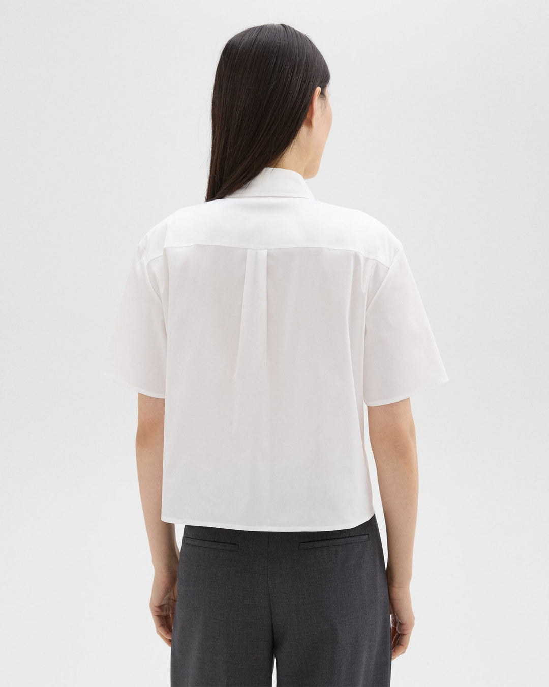 Cropped Short-Sleeve Shirt in Good Cotton
