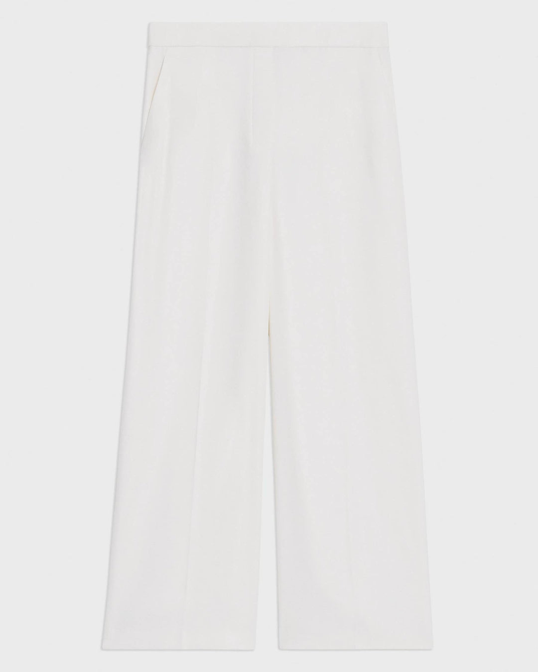 Straight Pull-On Pant in Linen Pant - Ivory