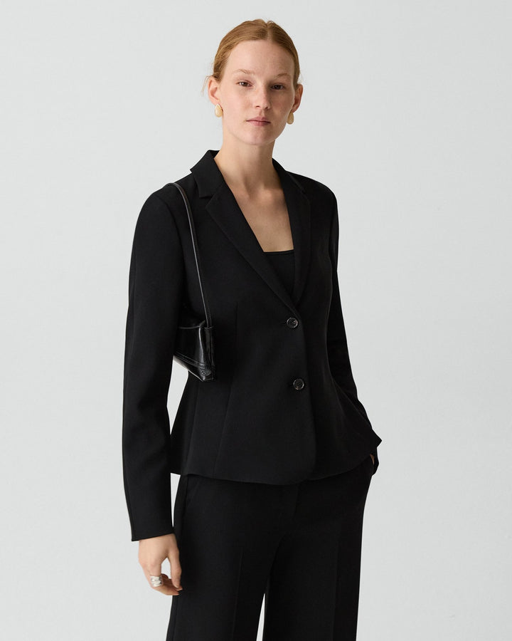 Fitted Blazer in Admiral Crepe