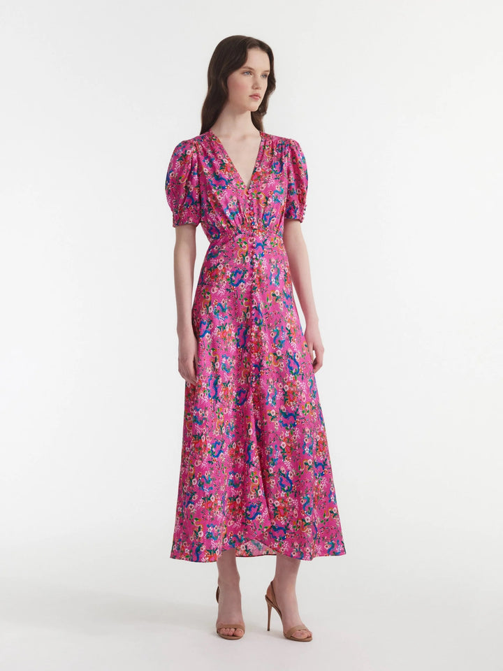 Lea Long Dress in Blossom Hidden Dragon