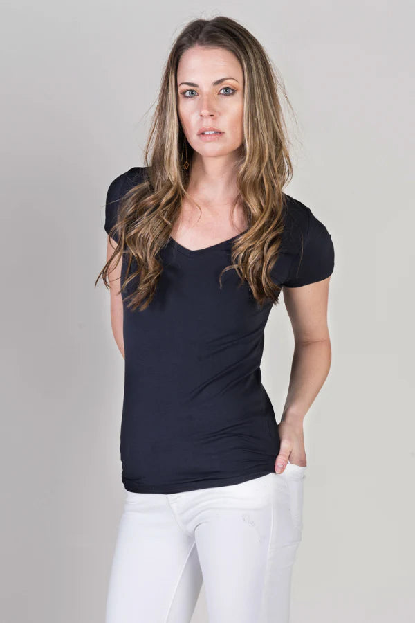 Short Sleeve V-Neck Tee