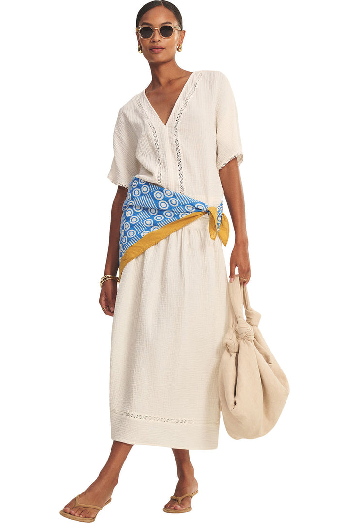 Verna Gauze V-Neck Top
