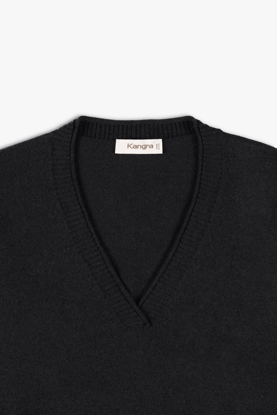 V-Neck Sweater in Wool and Cashmere