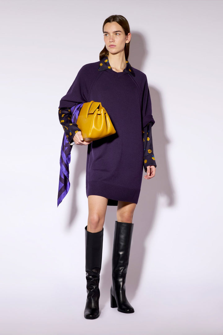 V Neck Sweater Dress