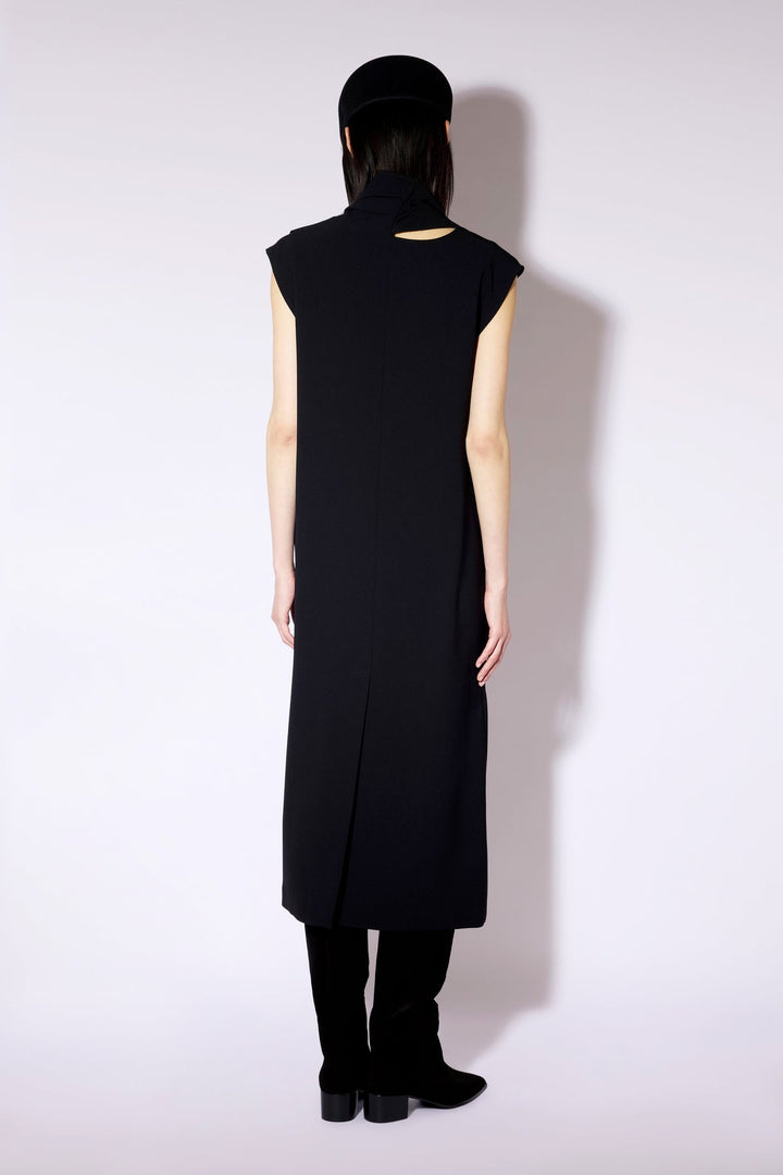 Sleeveless Scarf Neck Dress