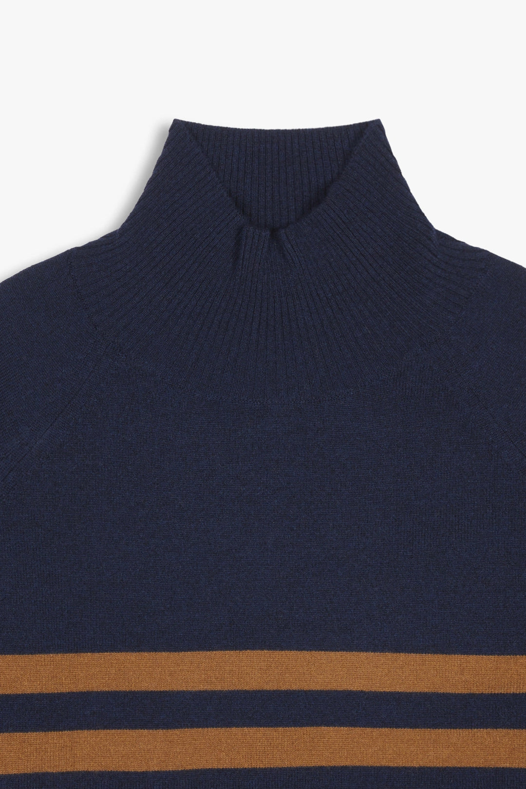 Striped Wool and Cashmere Turtleneck Sweater
