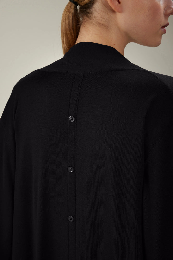 Merino Cardigan - Nero