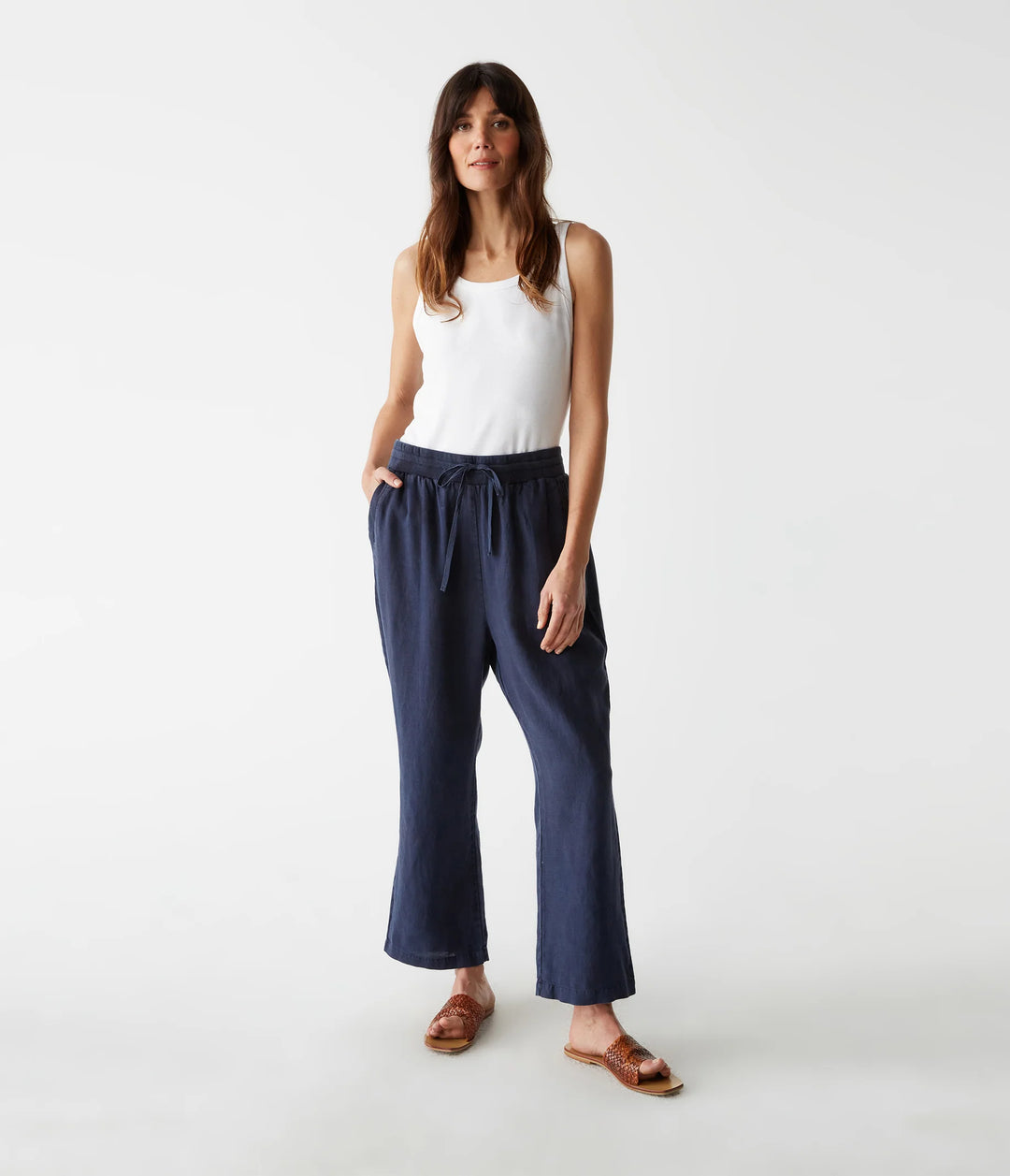 Nolan Pull on Linen Pant