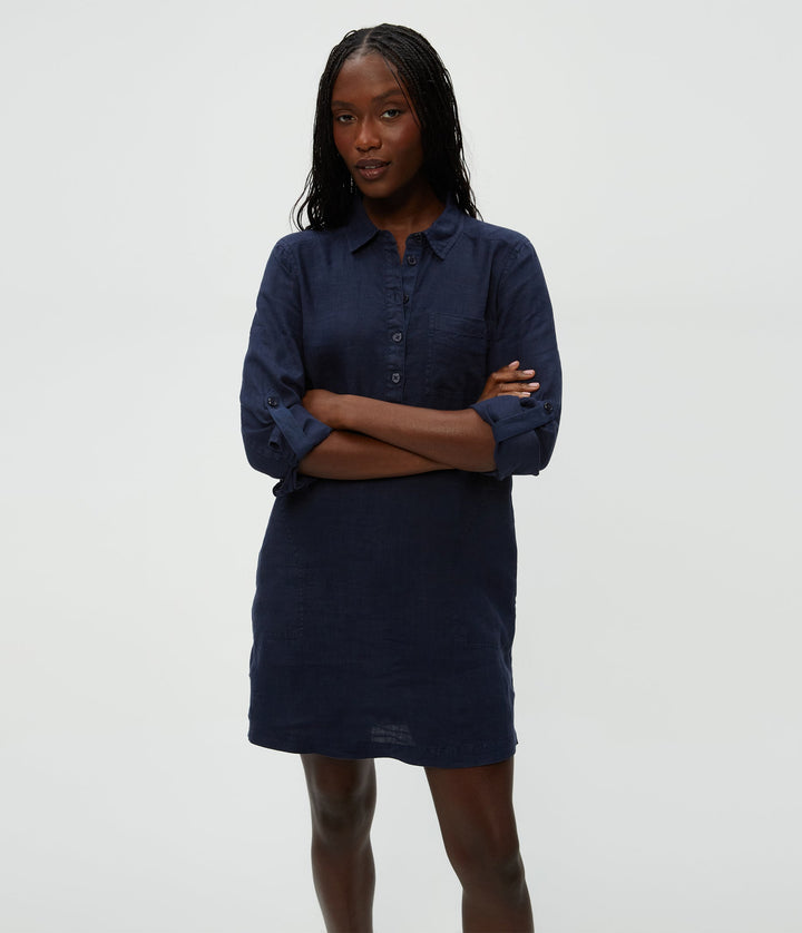 Eleanor Linen Collar Dress
