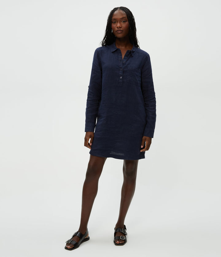 Eleanor Linen Collar Dress
