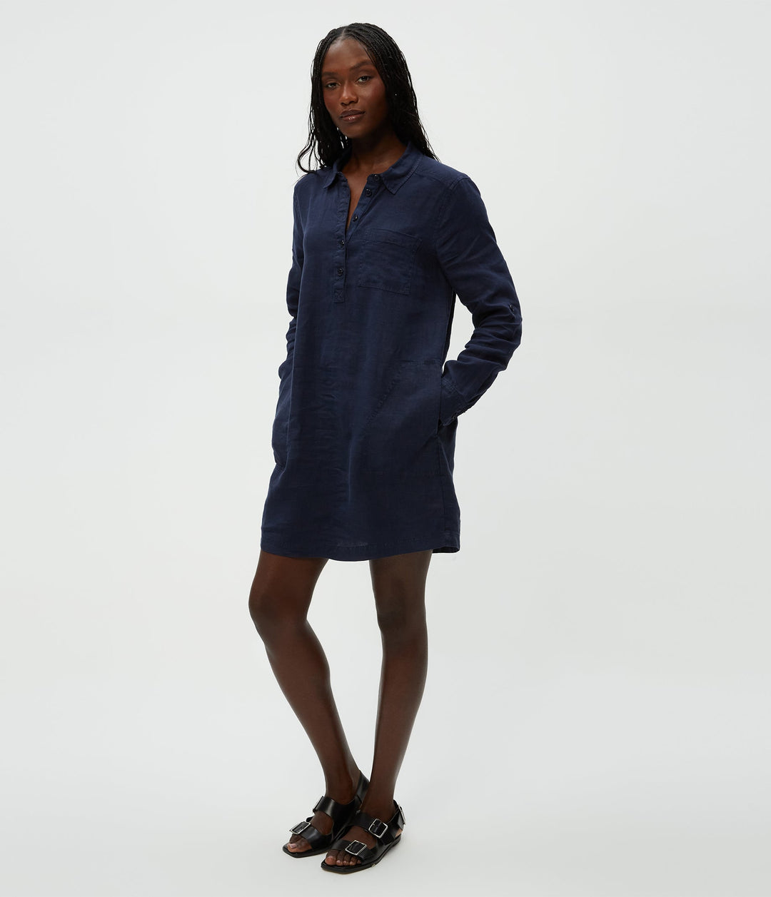 Eleanor Linen Collar Dress