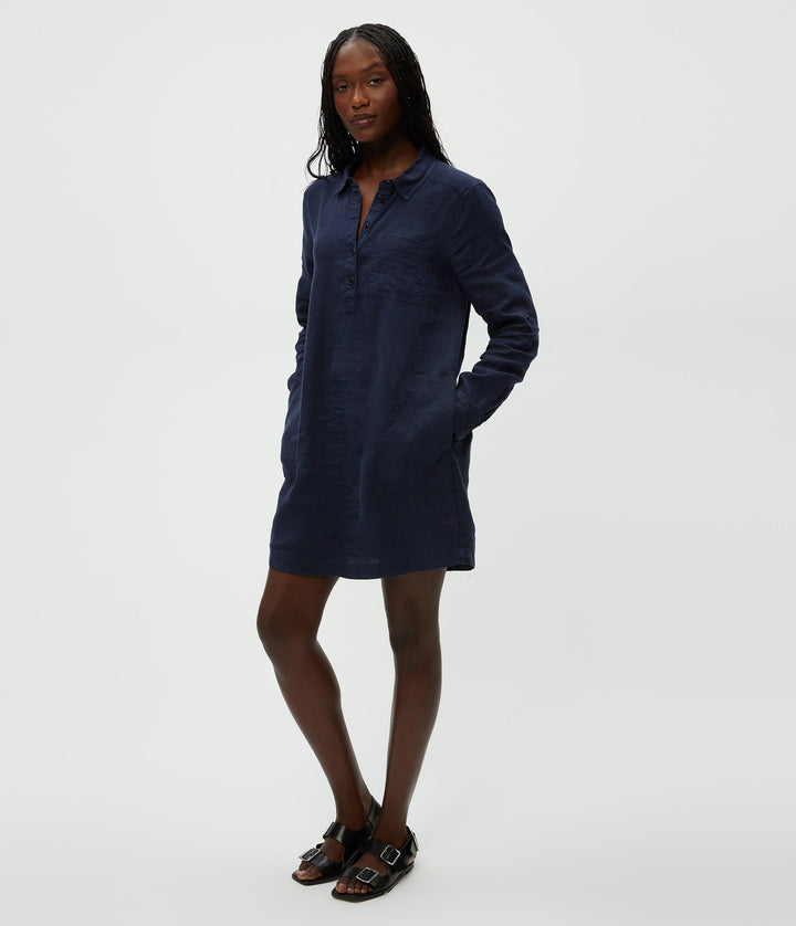 Eleanor Linen Collar Dress