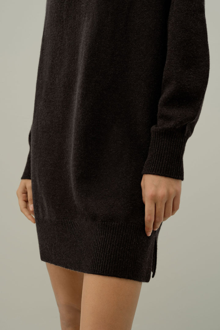 Wool-Cashmere Turtleneck Sweater Dress