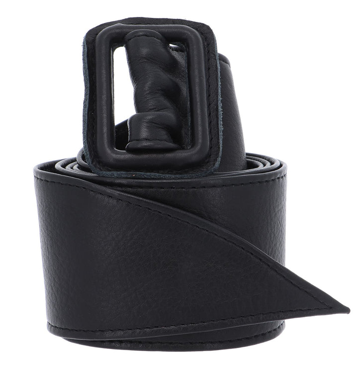 Wrap Belt With Buckle - Black