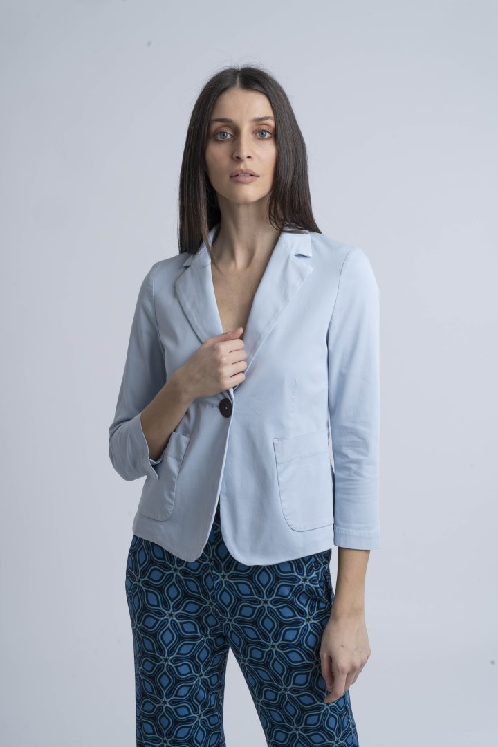 Stretch Cotton Blazer