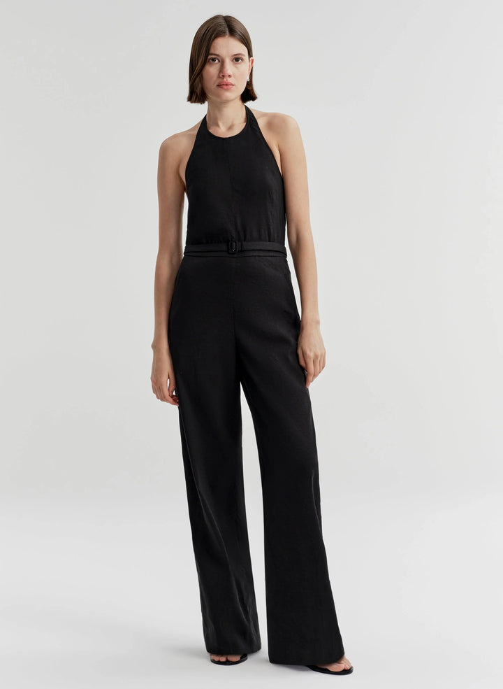 Sylvie Linen Halter Jumpsuit