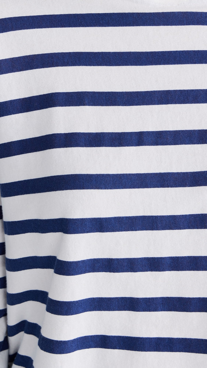 Cropped Long Sleeve Stripe Tee