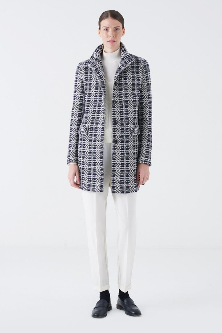 Atene Check Long Jacket