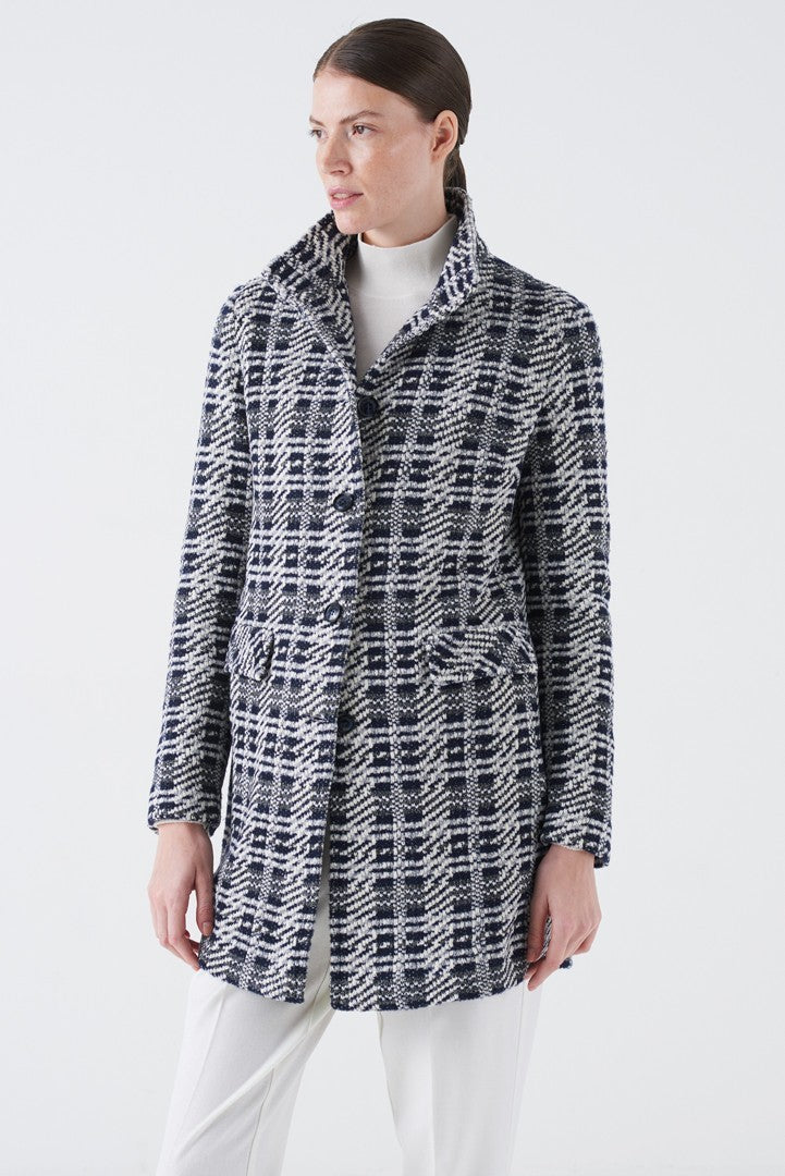 Atene Check Long Jacket