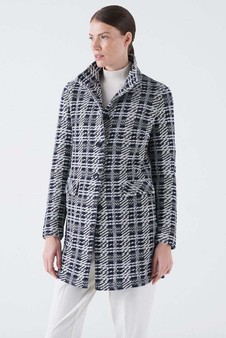 Atene Check Long Jacket