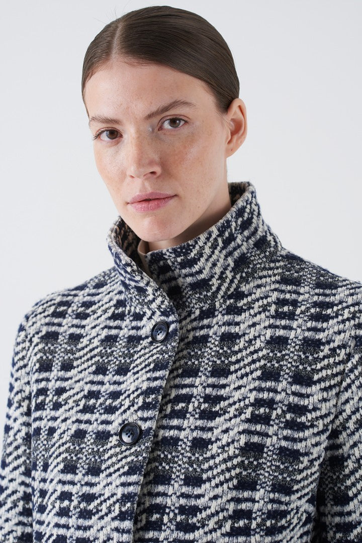 Atene Check Long Jacket