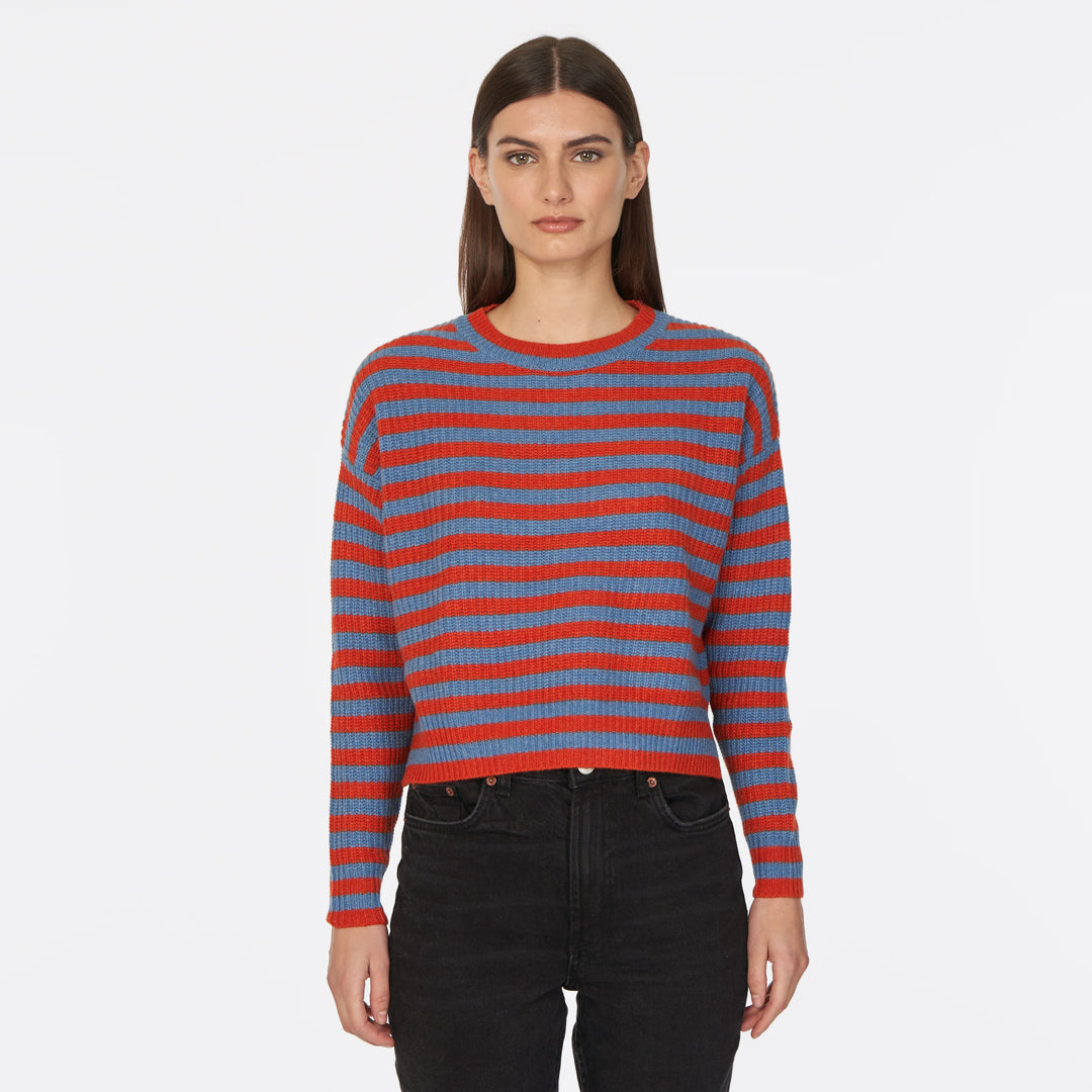6 Ply Striped Shaker Sweater