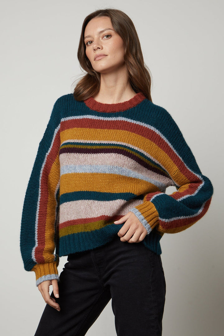 Samara Striped Crew Neck Sweater