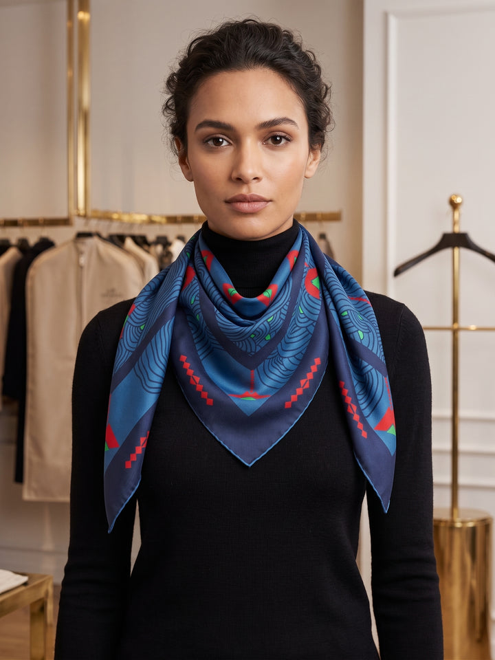 Border Print Scarf