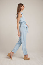 Load image into Gallery viewer, Button Front Belted Tencel Jumpsuit - Salt Spray Wash
