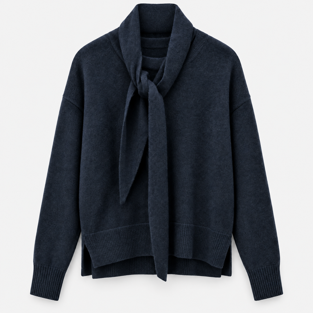Detachable Tie Neck Crew
