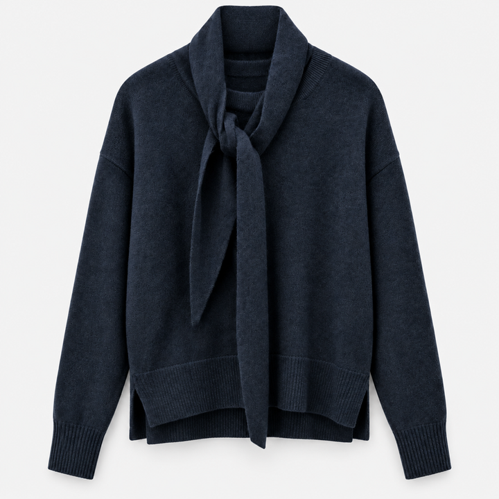 Detachable Tie Neck Crew