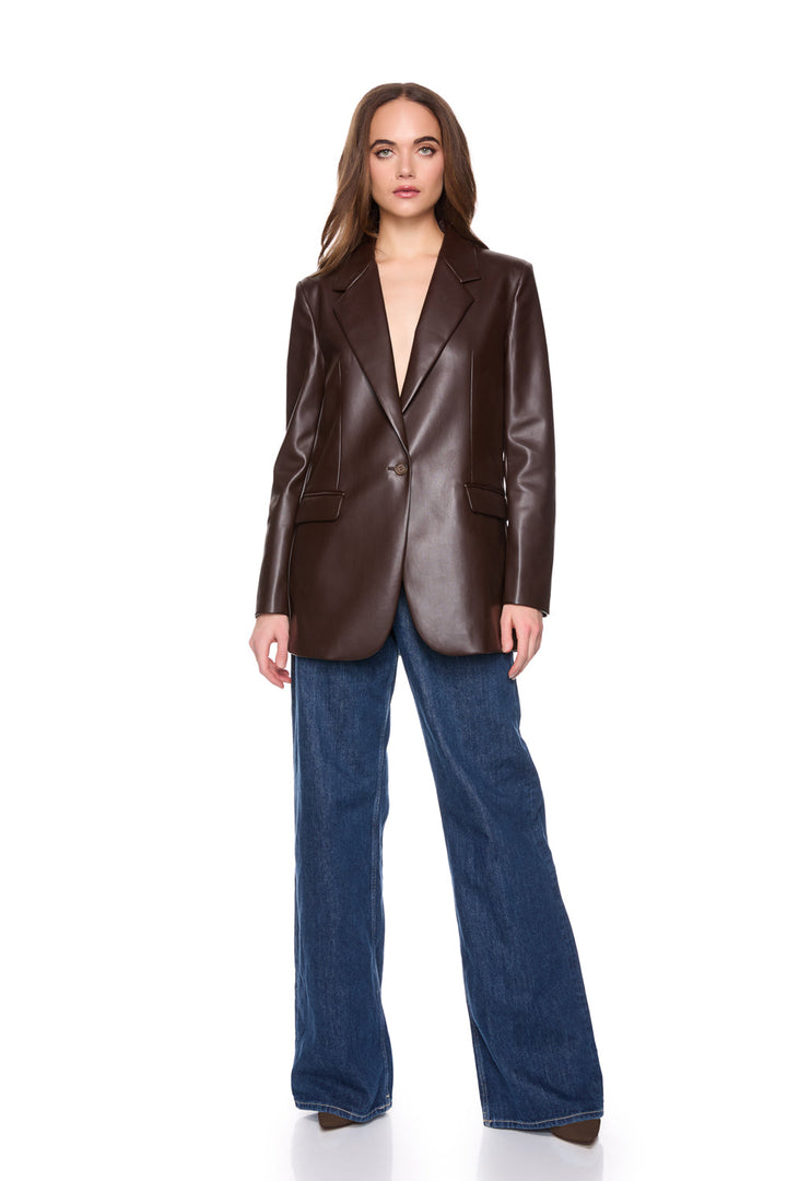 Faux Leather Boyfriend Jacket