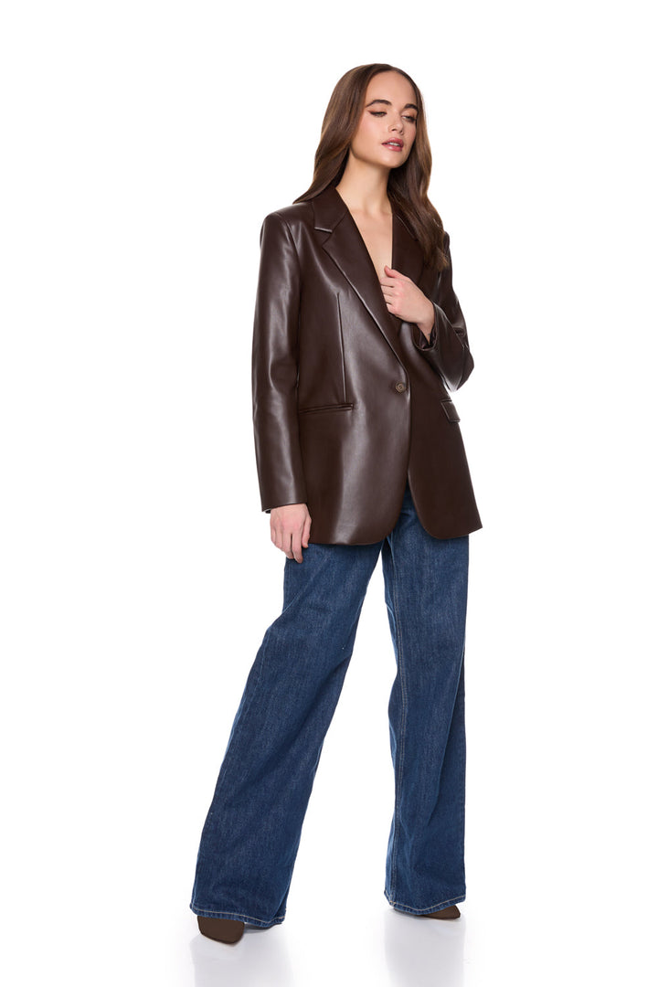 Faux Leather Boyfriend Jacket