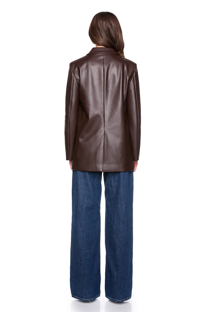 Faux Leather Boyfriend Jacket
