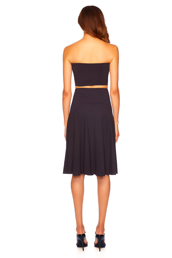 High Waist Midi Flare Skirt