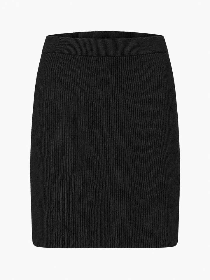Flared Skirt in Full Cardigan Stitch